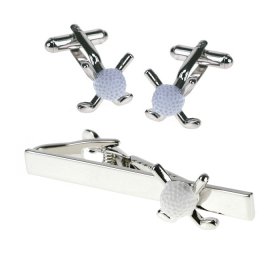 Tie Bar / Cufflink Set - Golf