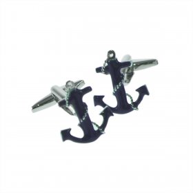 Cufflinks - Blue Anchor and Chain