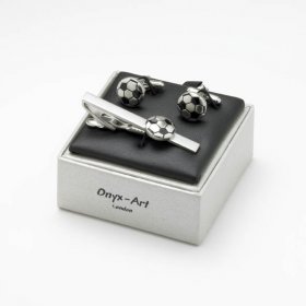 Tie Bar / Cufflink Set - Football