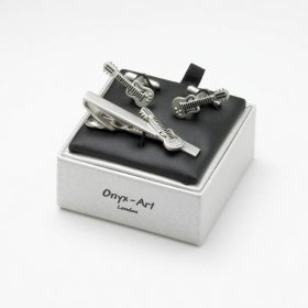 Tie Bar / Cufflink Set - Guitar