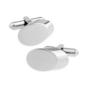 Cufflinks -  Deluxe Heavy 3D Oval