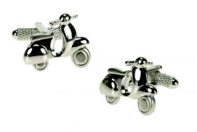 Cufflinks - Silver Vespa