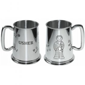 Tankard - Usher,  1 pint capacity pewter tankard