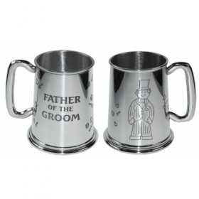 Tankard - Father of the Groom, 1 pint capacity pewter tankard