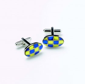 Cufflinks - Blue Gold Oval