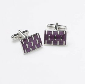 Cufflinks - Purple Enamel