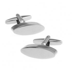 Cufflinks -  Deluxe Heavy Oval Long