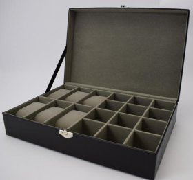 Watch / Cufflink Box - Holds 6 Watches / 12 Cufflinks 