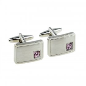 Cufflinks - Birthstone - 06 June - Light Amethyst