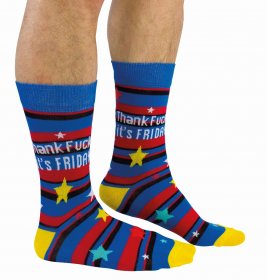 Cockney Spaniel Thank F**K it's Friday Men Novelty Socks (UK 6-11) 