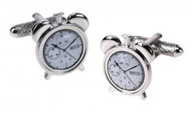 Cufflinks - Alarm Clock Style (not a working watch)