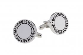 Cufflinks - Black Fill Wedding Cufflinks - Bestman