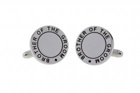 Cufflinks - Black Fill Wedding Cufflinks - Brother of the Groom