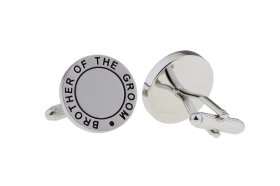 Cufflinks - Black Fill Wedding Cufflinks - Brother of the Groom