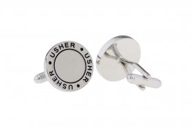 Cufflinks - Black Fill Wedding Cufflinks - Usher