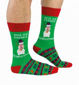 Cockney Spaniel Kiss My Carrot Fun Cotton Christmas Socks (UK 6-11) 