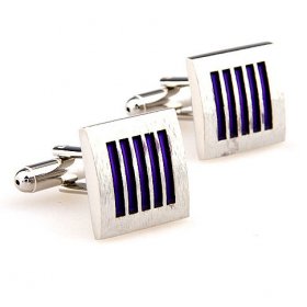 Cufflinks - Five Blue Stripe