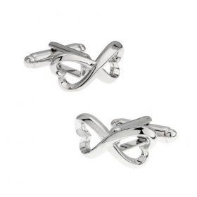 Cufflinks - Infinity Knot Hearts