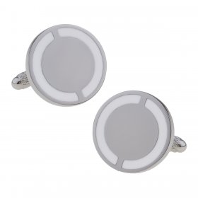 Cufflinks - Club & County - White & White