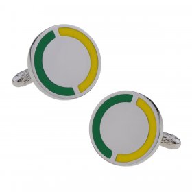 Cufflinks - Club & County - Green & Yellow