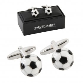 Cufflinks - Rhodium Plated Cufflinks Footballs