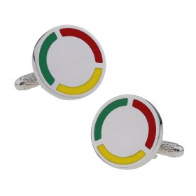 Cufflinks - Club & County - Green, Red & Yellow