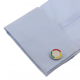 Cufflinks - Club & County - Green, Red & Yellow