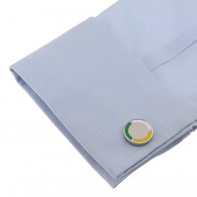 Cufflinks - Club & County - Green, White & Yellow