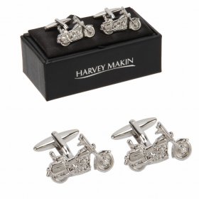 Rhodium Cufflinks - Motorbike