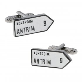 Irish County Road Sign Cufflinks - Antrim