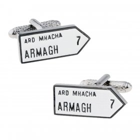 Irish County Road Sign Cufflinks - Armagh