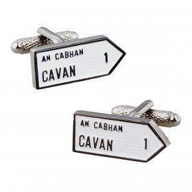 Irish County Road Sign Cufflinks - Cavan