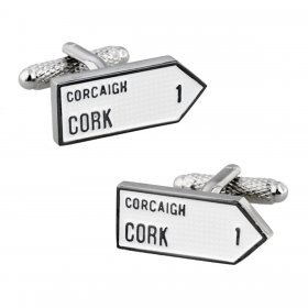 Irish County Road Sign Cufflinks - Cork