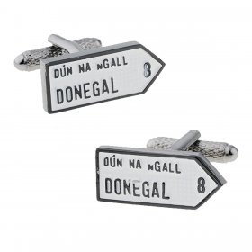 Irish County Road Sign Cufflinks - Donegal