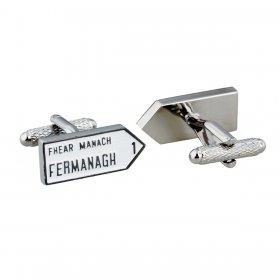 Irish County Road Sign Cufflinks - Fermanagh