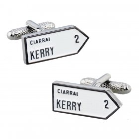 Irish County Road Sign Cufflinks - Kerry