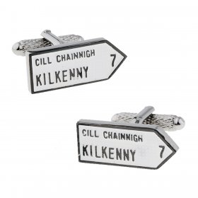 Irish County Road Sign Cufflinks - Kilkenny