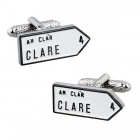Irish County Road Sign Cufflinks - Clare