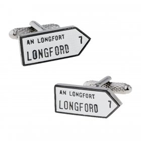 Irish County Road Sign Cufflinks - Longford