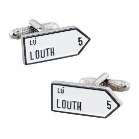 Irish County Road Sign Cufflinks - Louth