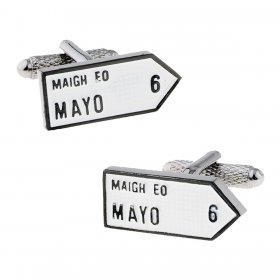 Irish County Road Sign Cufflinks - Mayo