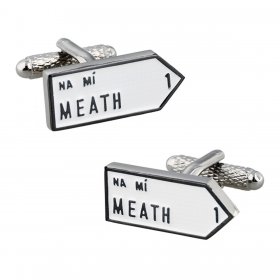 Irish County Road Sign Cufflinks - Meath