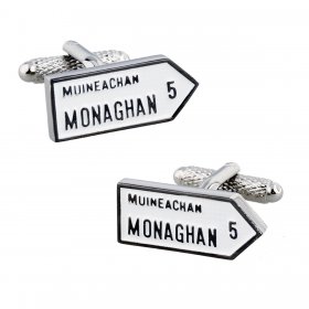 Irish County Road Sign Cufflinks - Monaghan