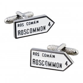 Irish County Road Sign Cufflinks - Roscommon