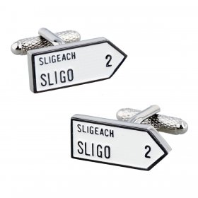 Irish County Road Sign Cufflinks - Sligo