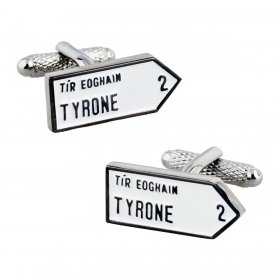 Irish County Road Sign Cufflinks - Tyrone
