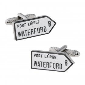 Irish County Road Sign Cufflinks - Waterford