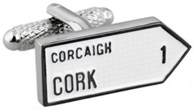  Irish County Road Sign Cufflinks - MIX