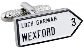  Irish County Road Sign Cufflinks - MIX