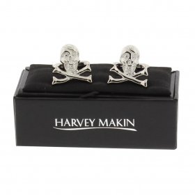 Cufflinks - Rhodium Plated Cufflinks - Skulls